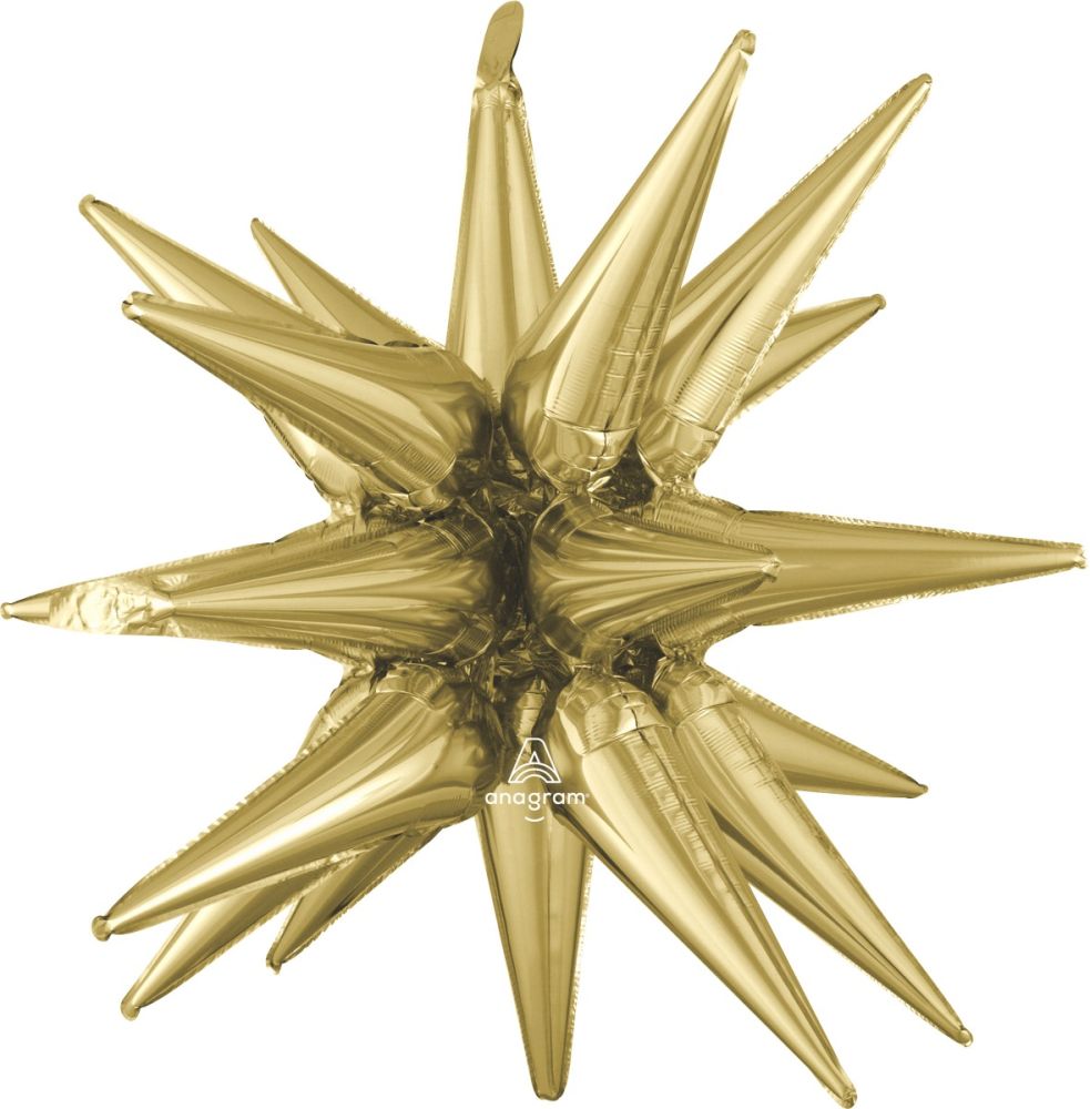 Magic Starburst 35" White Gold Balloon