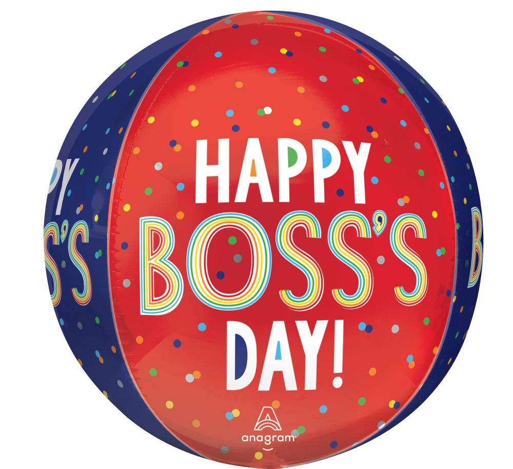 Orbz Boss's Day Colorful Dots Balloon