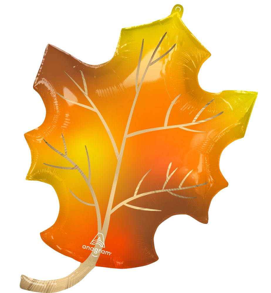 SuperShape Satin Fall Leaf Balloon