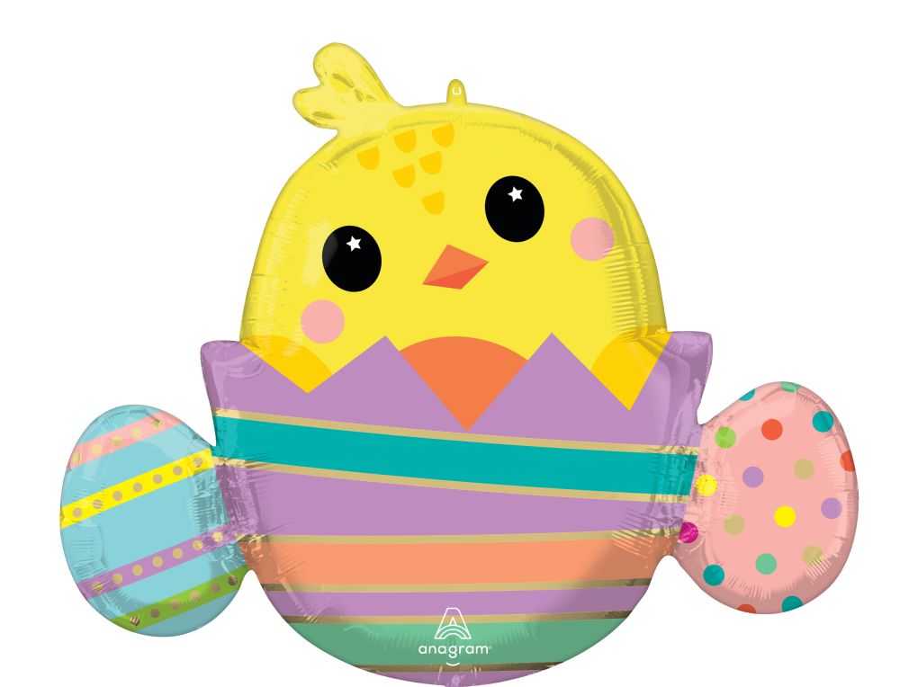SuperShape Chicky In Stripped Egg Balloon