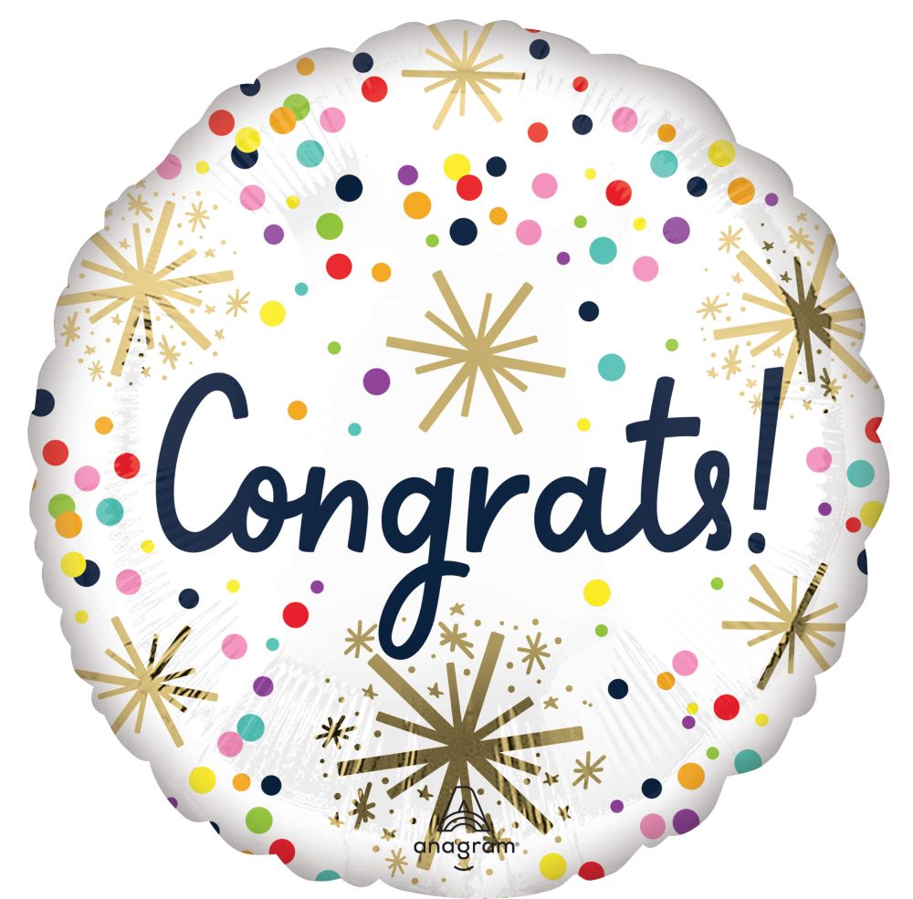 Standard Confetti Sprinkle Congrats Balloon