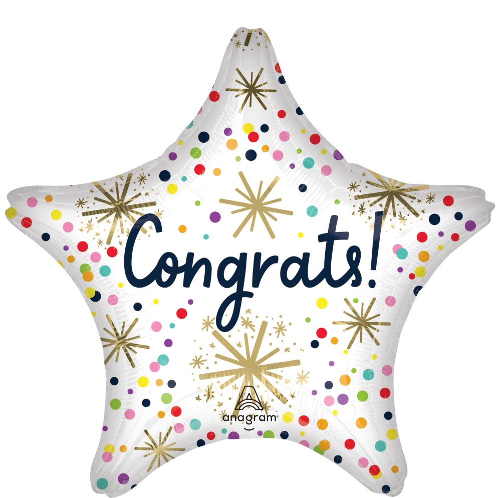 Jumbo Confetti Sprinkle Congrats Balloon