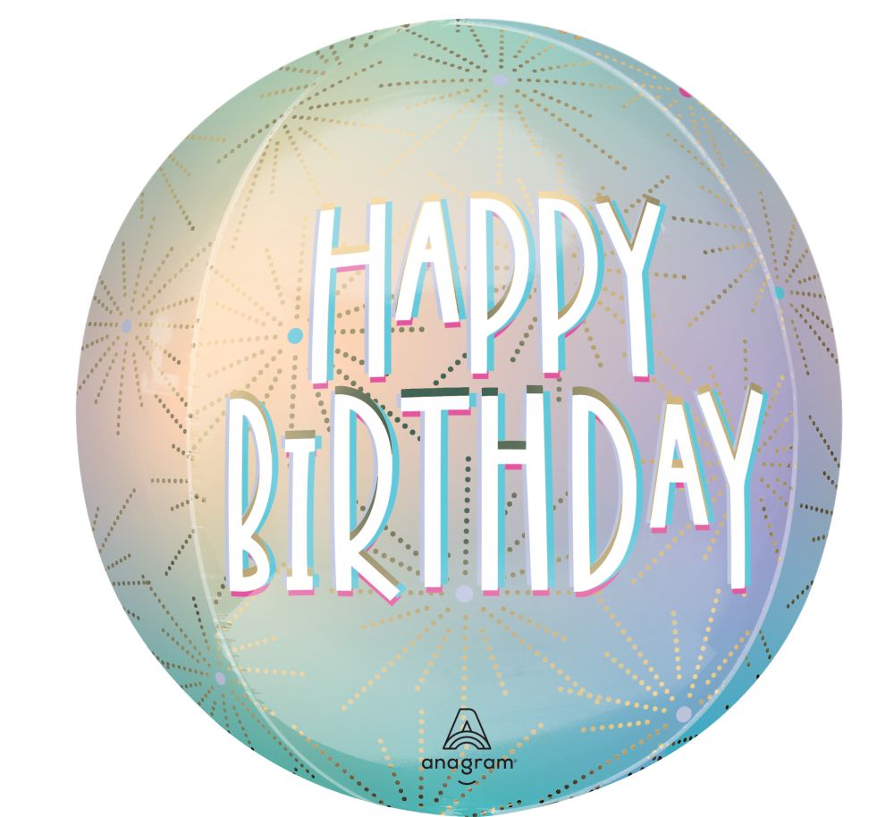 Orbz Pastel Dream Happy Birthday Balloon