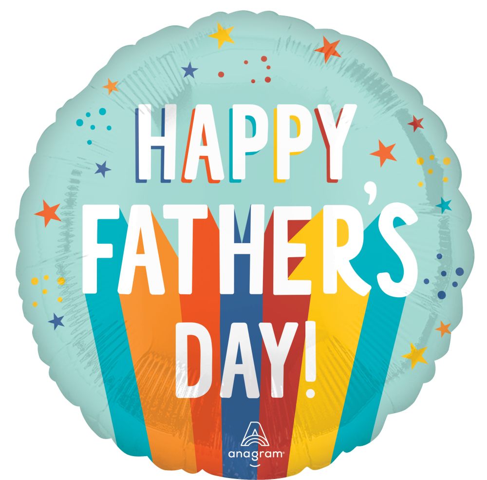 Standard Fathers Day Playful Stripes Balloon