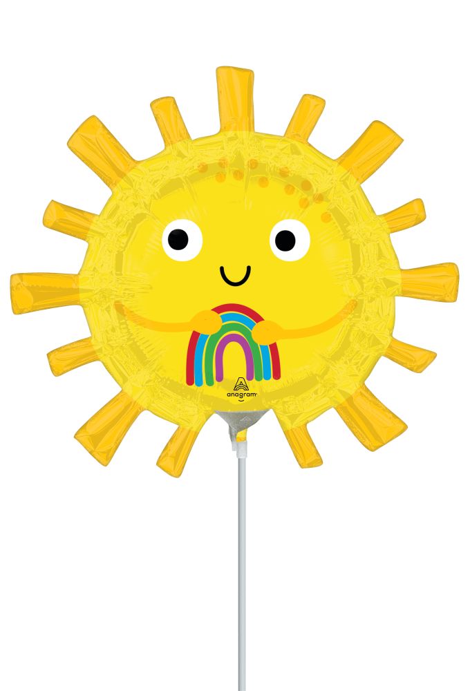 Minishape Happy Sun Balloon (Inflated with Cup and Stick)