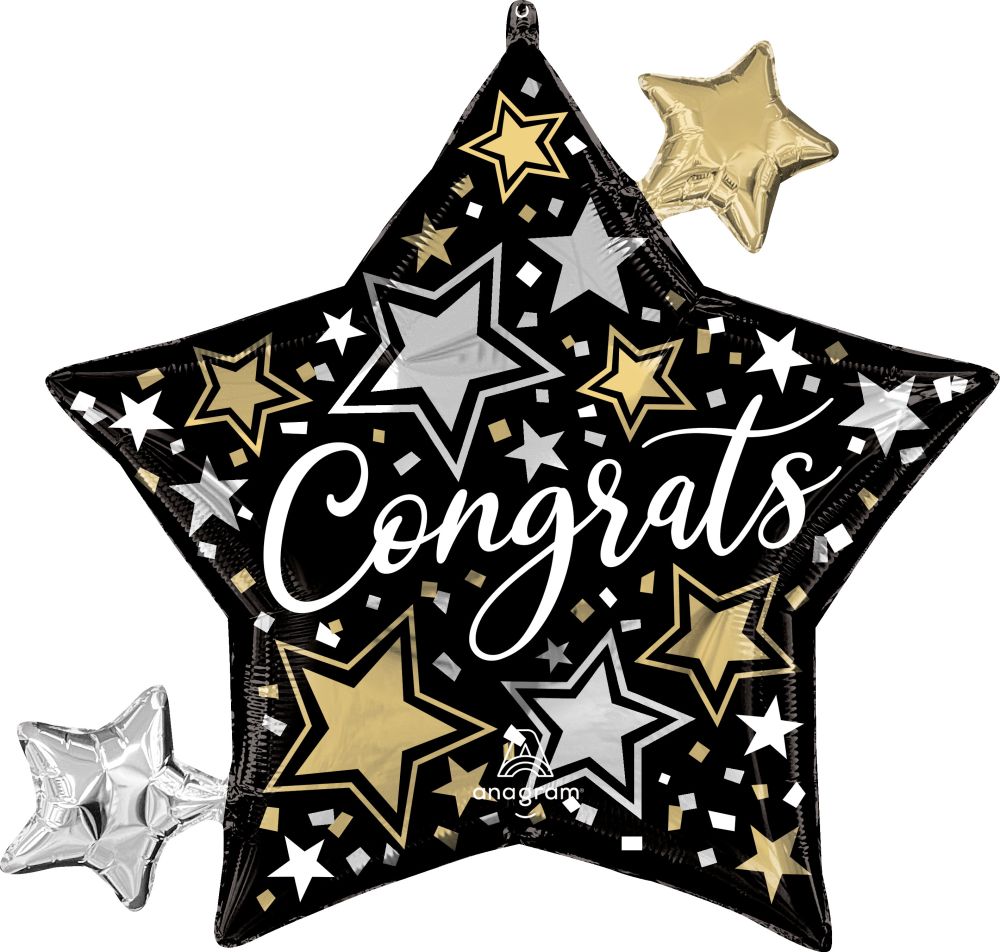 SuperShape Congrats Stars Balloon