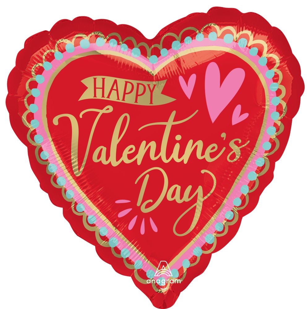 Standard Happy Valentines Day Artistic Affection Balloon