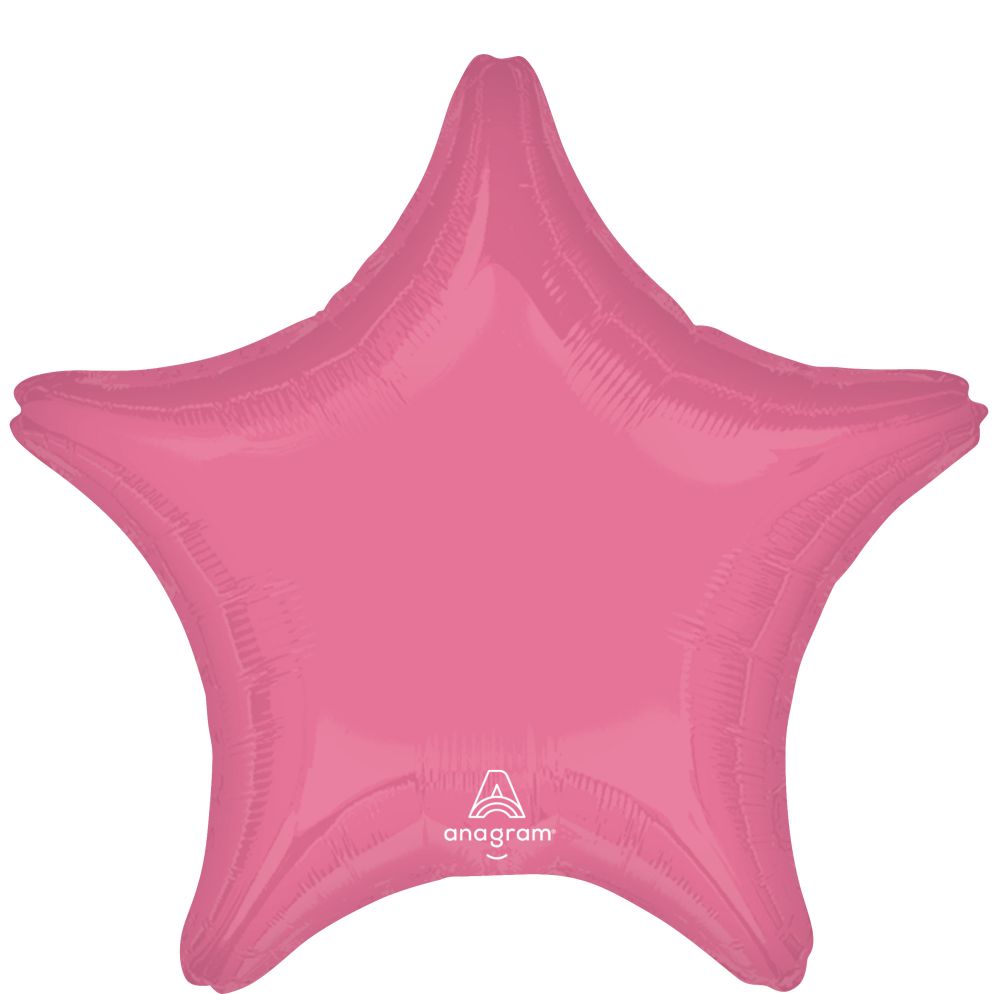 18" Vibrant Pink Star (non-packaged) Balloon
