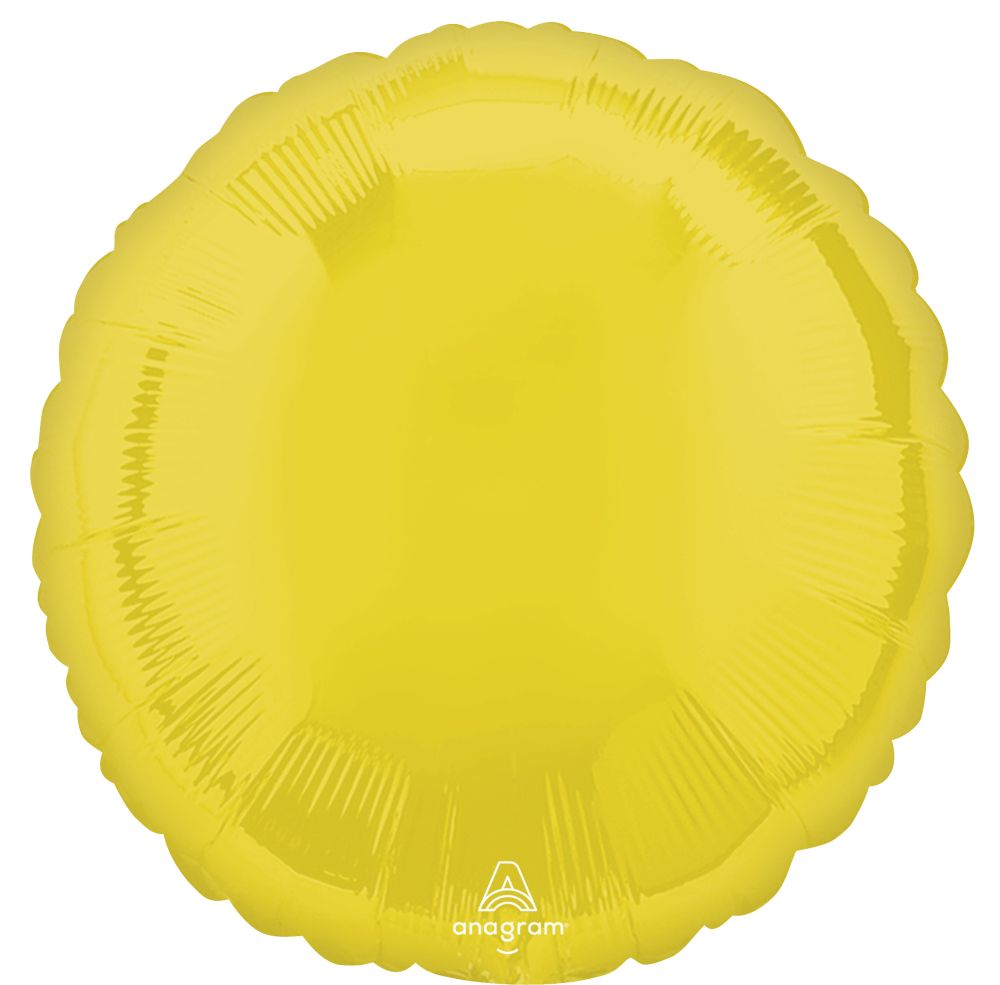 18" Vibrant Yellow Circle Balloon
