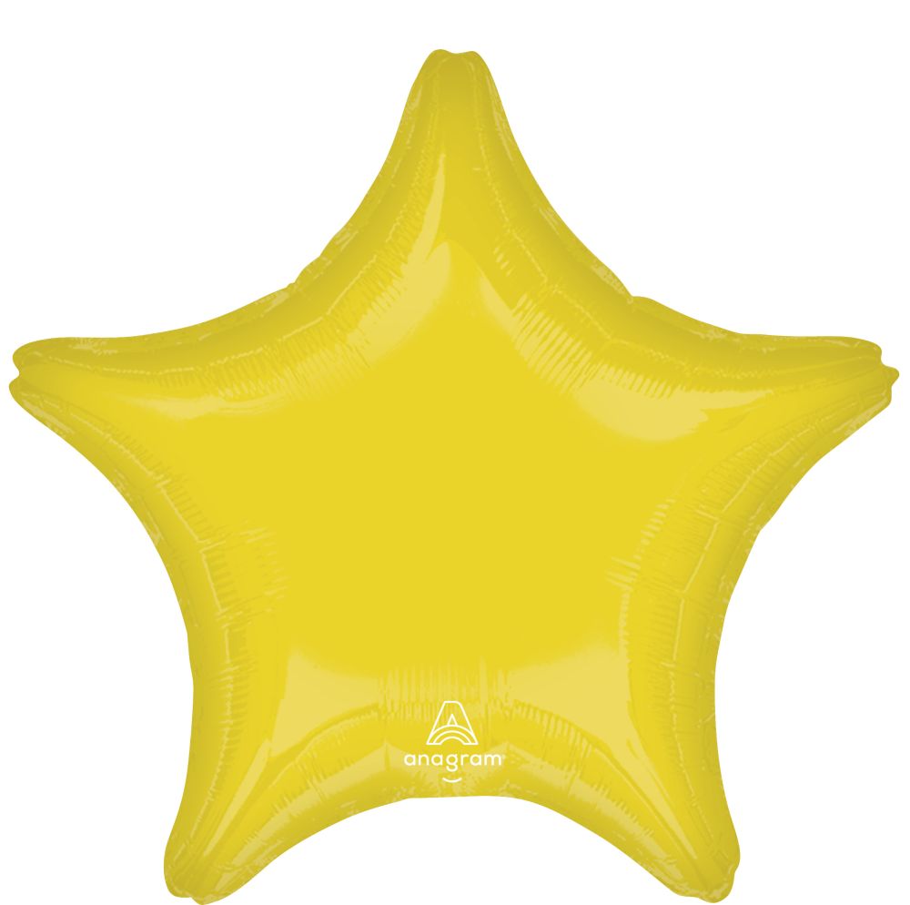 18" Vibrant Yellow Star (non-packaged) Balloon