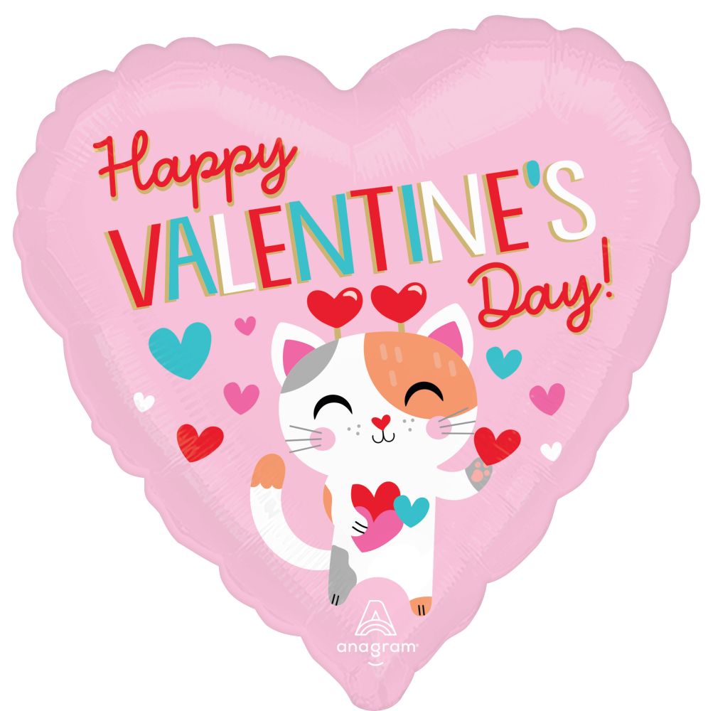 Standard Purr-fect Valentine Kitty Balloon