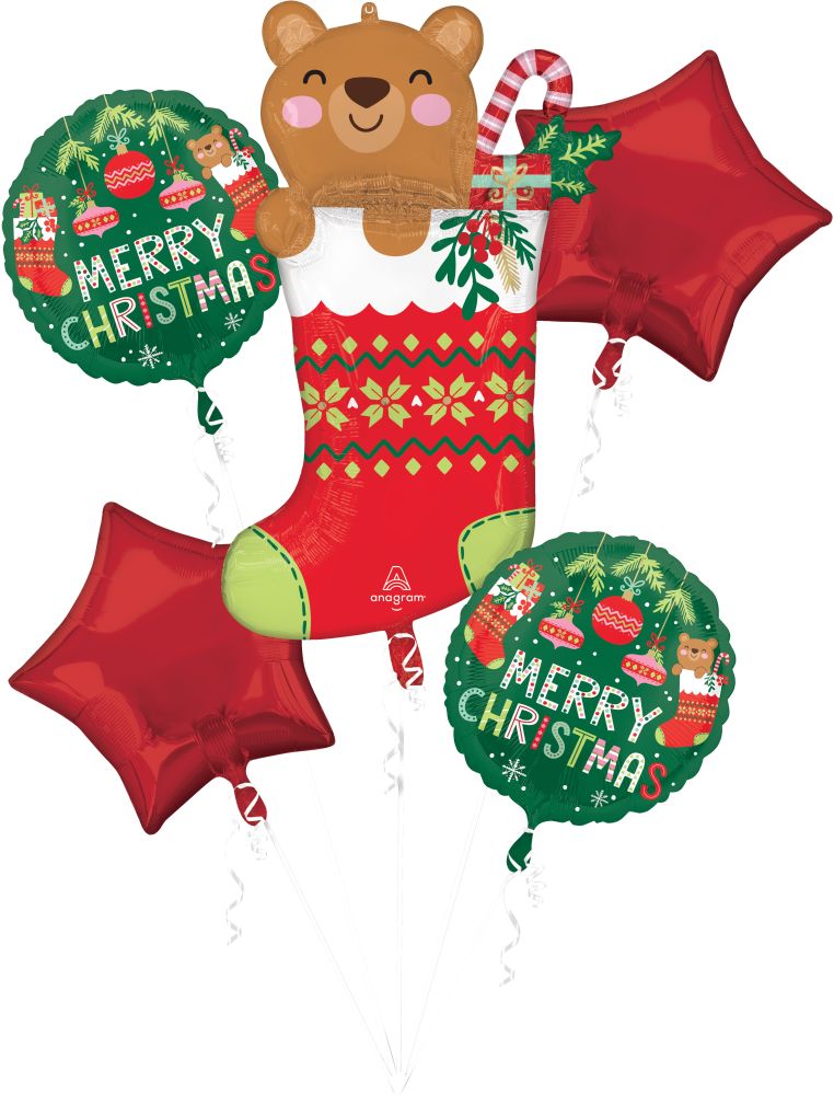 Bouquet Beary Christmas Balloon