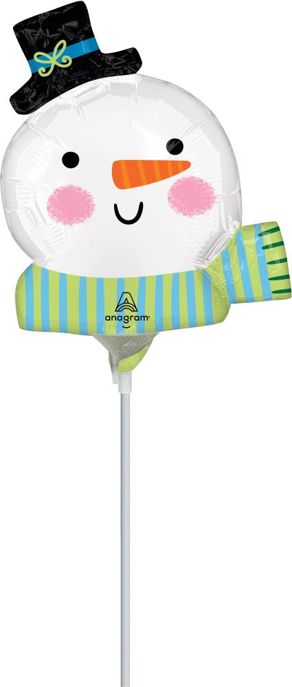 MiniShape HO HO HO Snowman Balloon (Inflated with Cup and Stick)