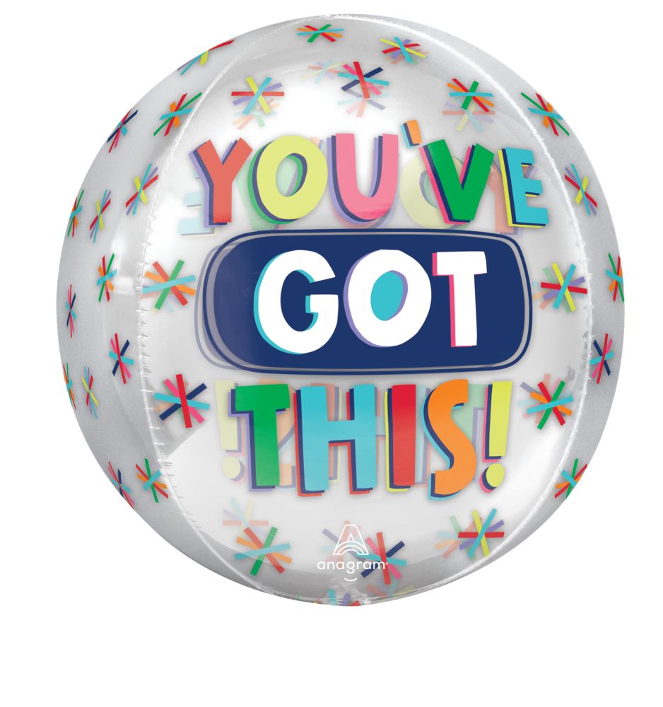 Orbz You've Got This! Confetti Balloon