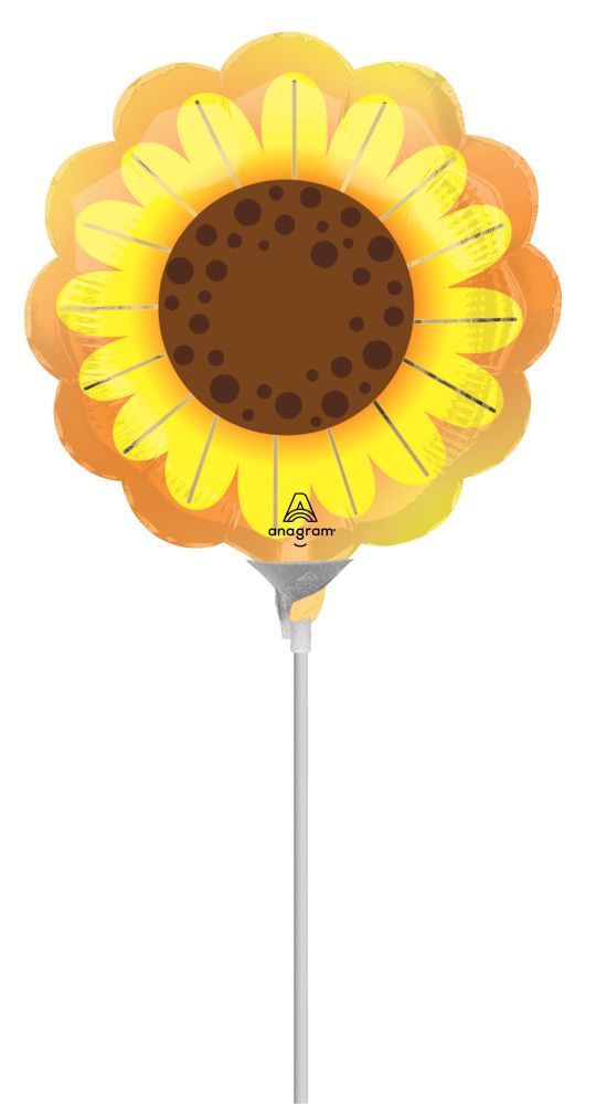 Mini Shape Sunflower Glow Balloon (Inflated with Cup and Stick)