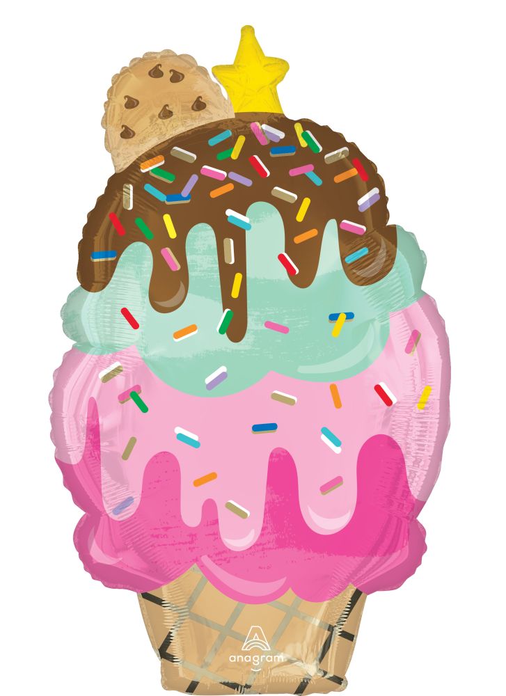 SuperShape Here's the Scoop Cone Balloon
