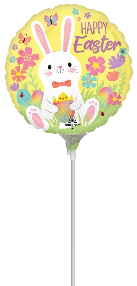 04" Easter Bunny Love Balloon (Inflated with Cup and Stick)