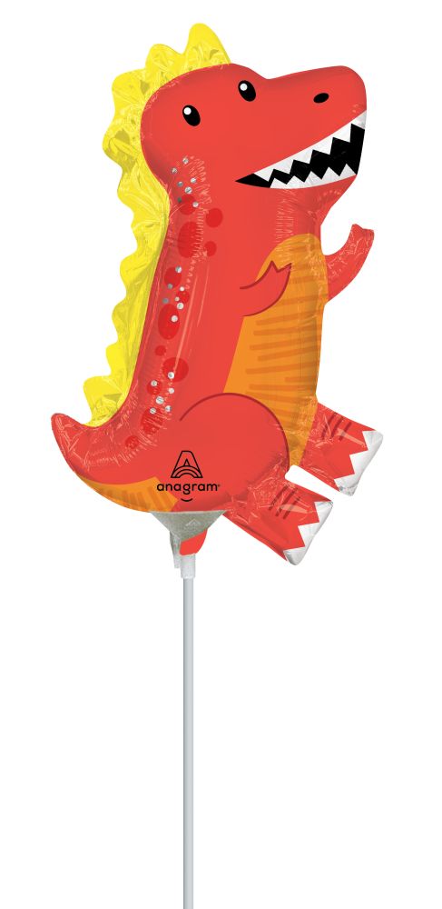 MiniShape Cool Dinos Balloon (Inflated with Cup and Stick)
