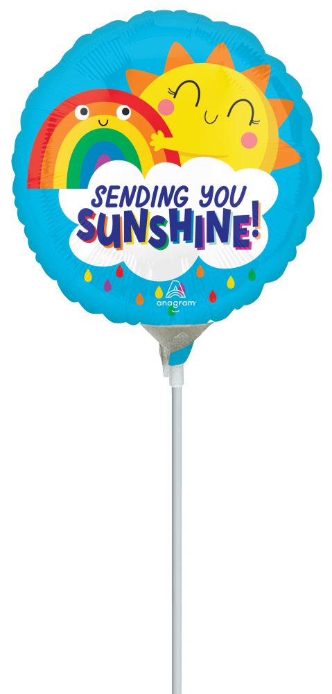 09" Sending You Sunshine Balloon (Inflated with Cup and Stick)