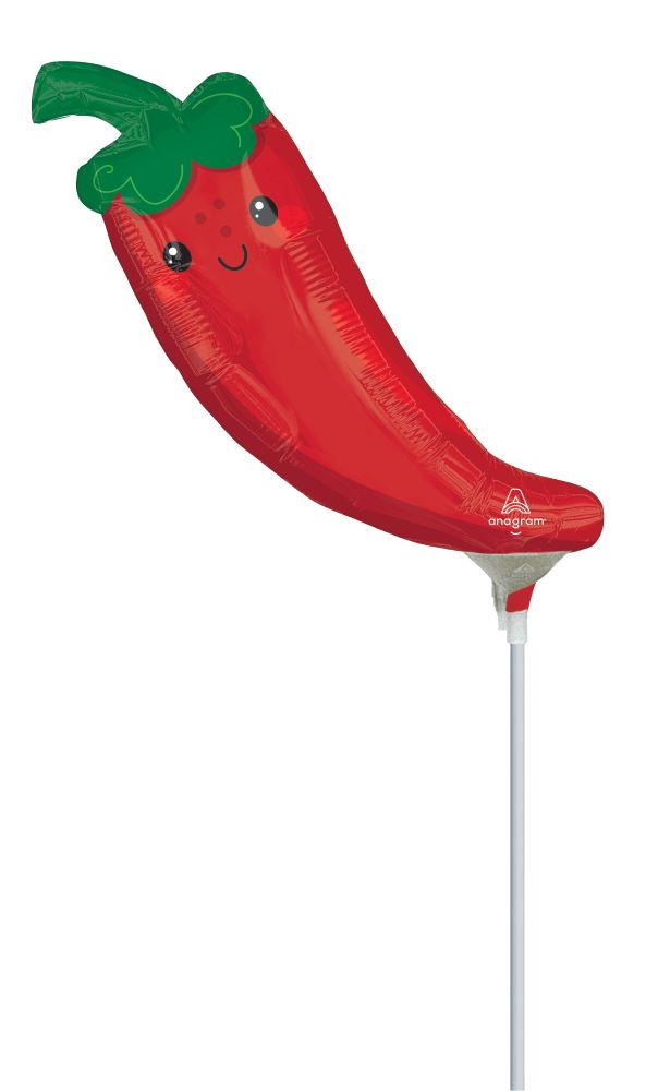 MiniShape Food Friends Chili Pepper Balloon (Inflated with Cup and Stick)