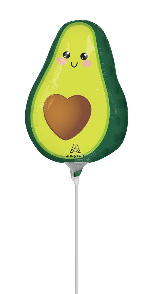 MiniShape Food Friends Avocado Balloon (Inflated with Cup and Stick)