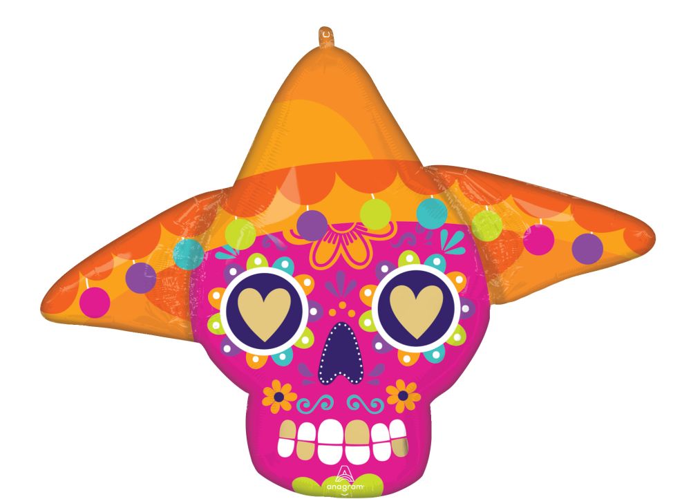 SuperShape Bold Sugar Skull Balloon