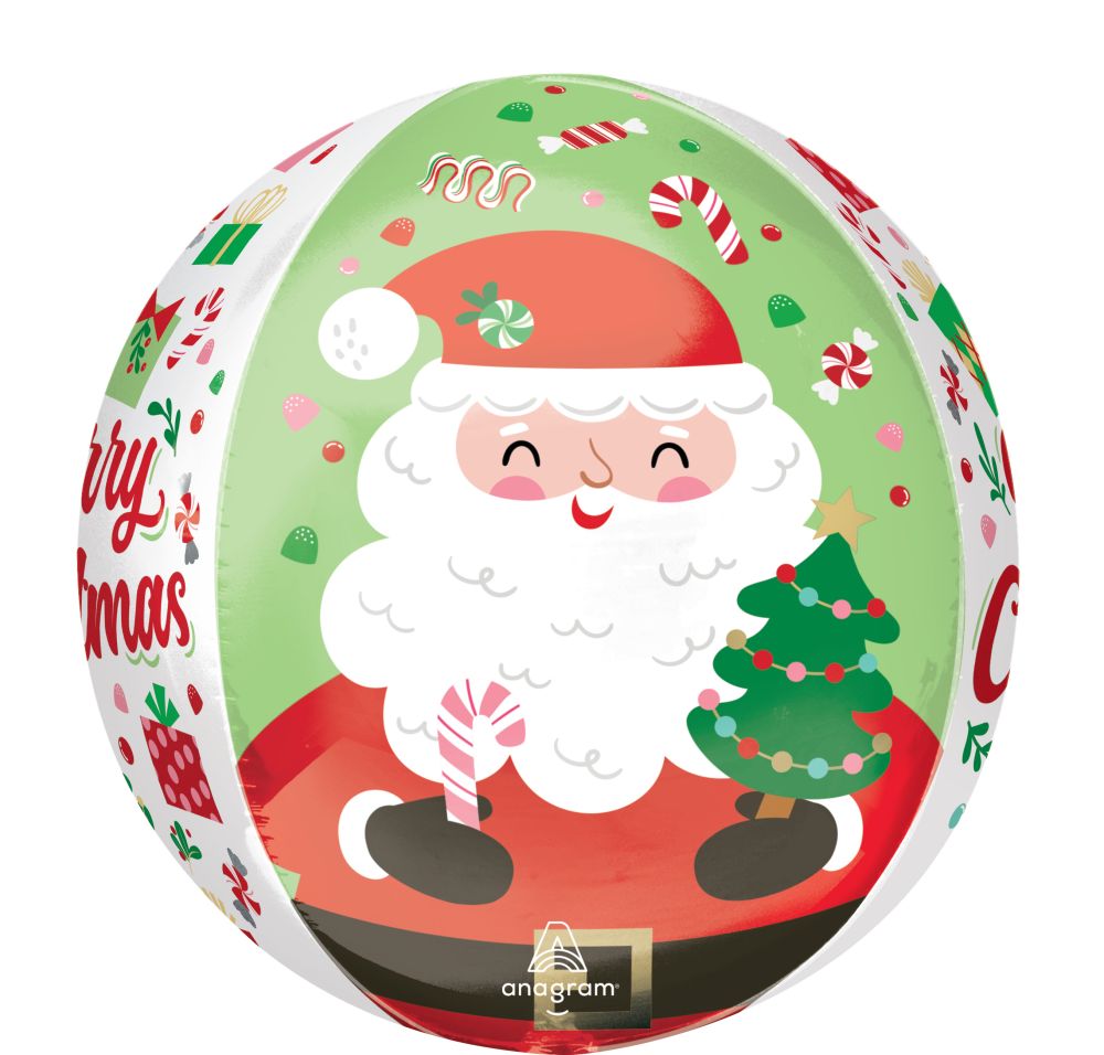 Orbz Merry Christmas Jolly Old Santa Balloon