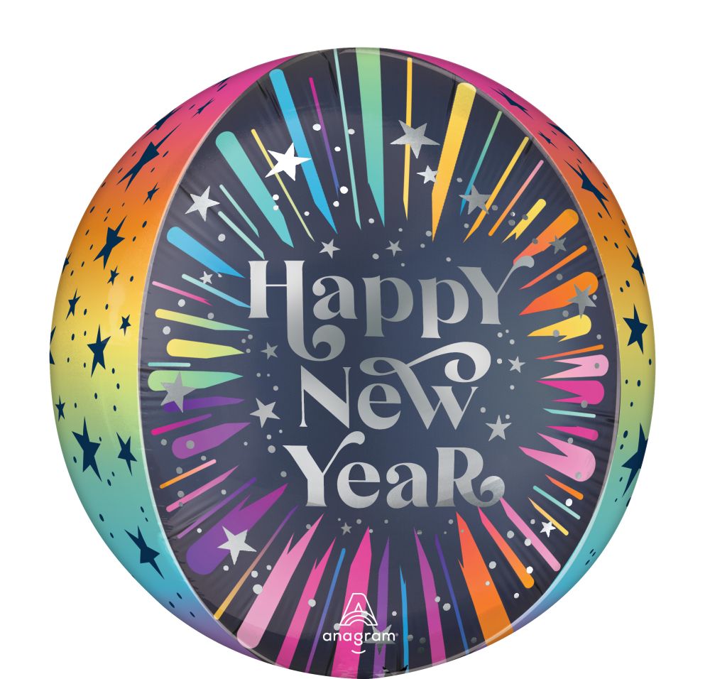Orbz Satin New Years Blast Balloon