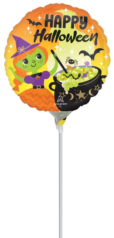 09" Witchs Brew Balloon (Inflated with Cup and Stick)