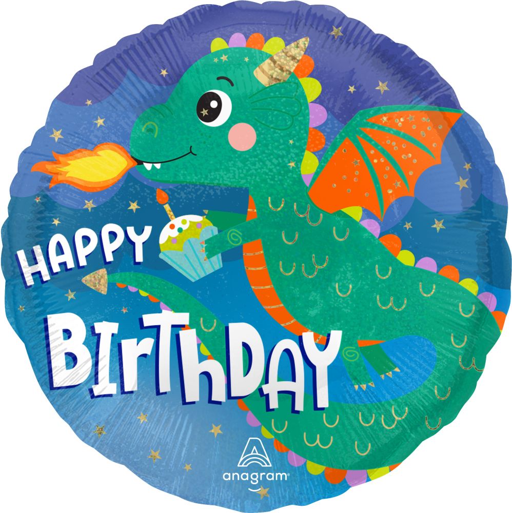 Standard Cute Dragon Birthday Balloon