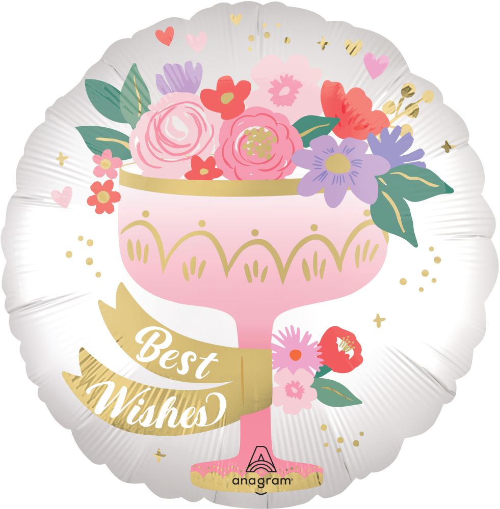 Standard Satin Floral Toast Balloon