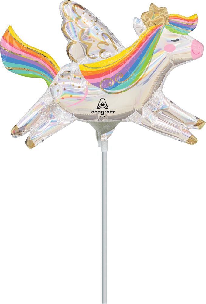 MiniShape Pegasus Balloon (Inflated with Cup and Stick)
