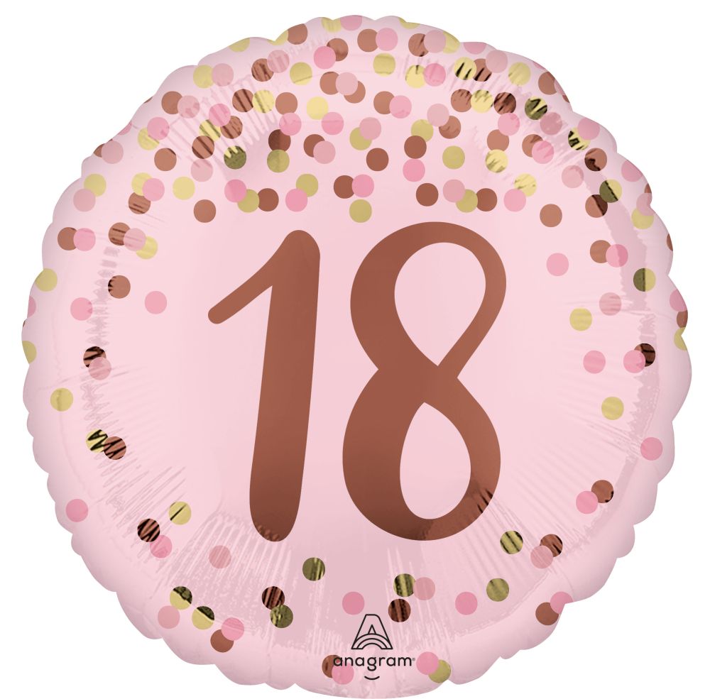 Standard Pretty Pink 18th Birthday Balloon