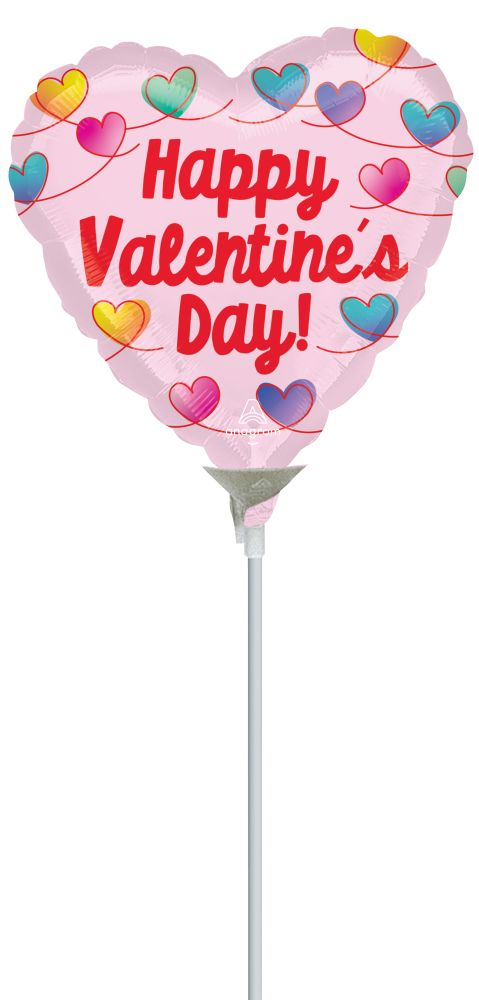 04" Happy Valentines Day Infinite Knots Balloon (Inflated with Cup and Stick)