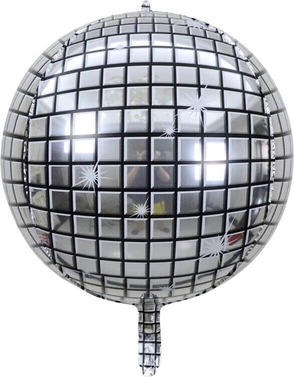 Orb 32" Silver Disco Ball Balloon
