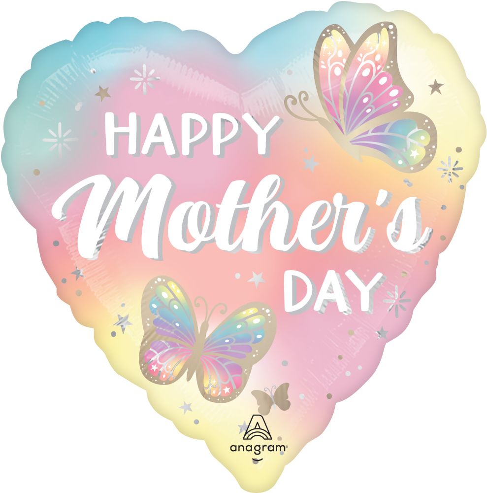Standard Satin Happy Mothers Day Fluttering Dreams Balloon
