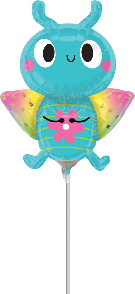 MiniShape Happy Beetle Balloon (Inflated with Cup and Stick)