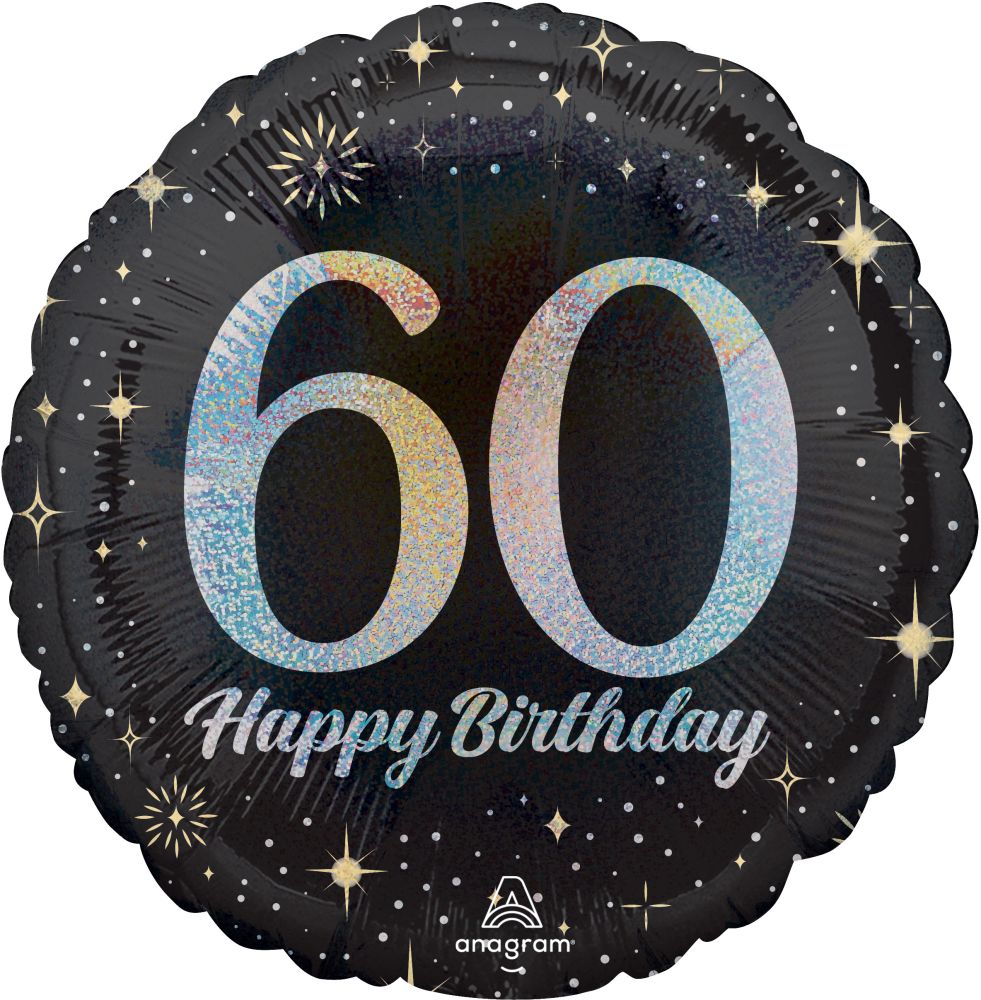 Standard Sparkling Birthday 60 Balloon