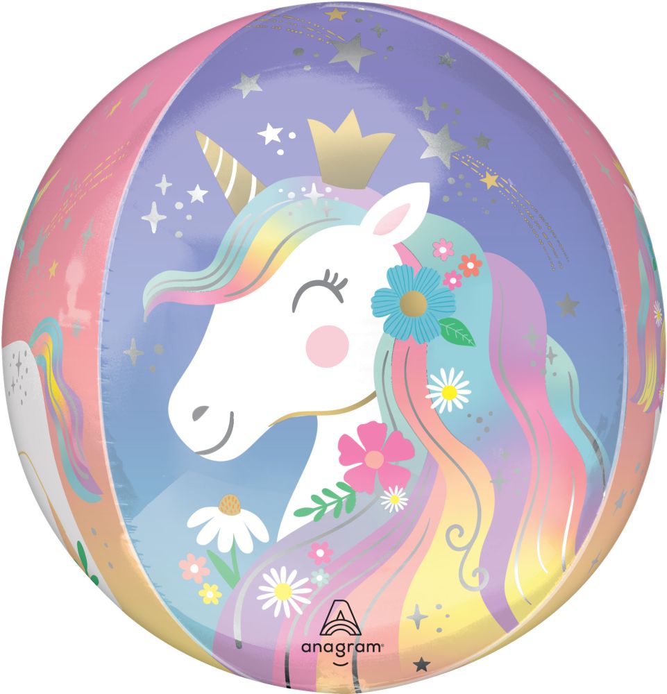 Orbz Whimsical Unicorn Balloon