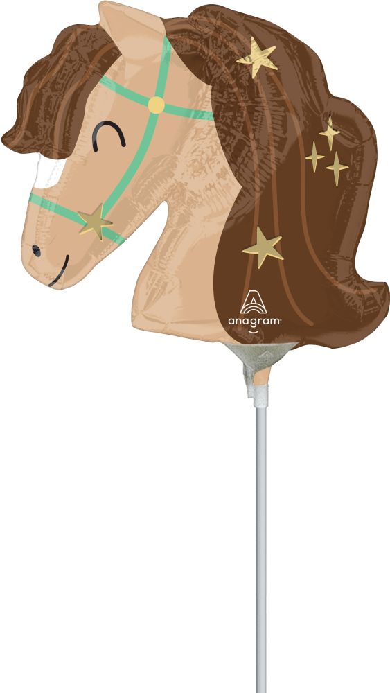 MiniShape Yee Haw Balloon (Inflated with Cup and Stick)