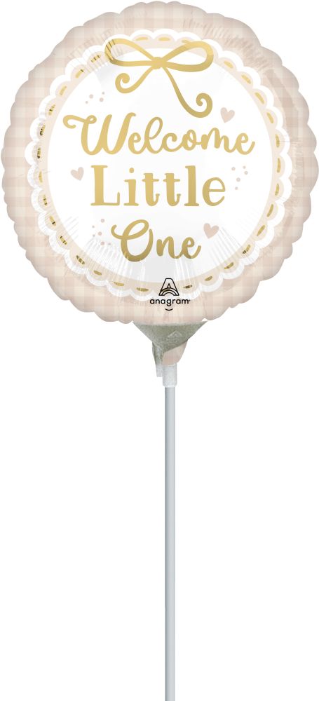 09" Welcome Little One Balloon (Inflated with Cup and Stick)