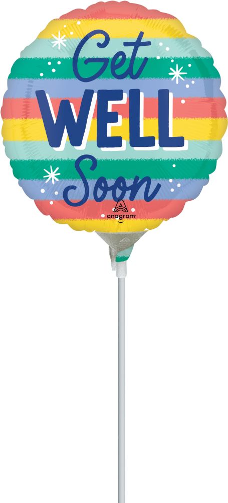 04" Candy Stripes Get Well Soon Balloon