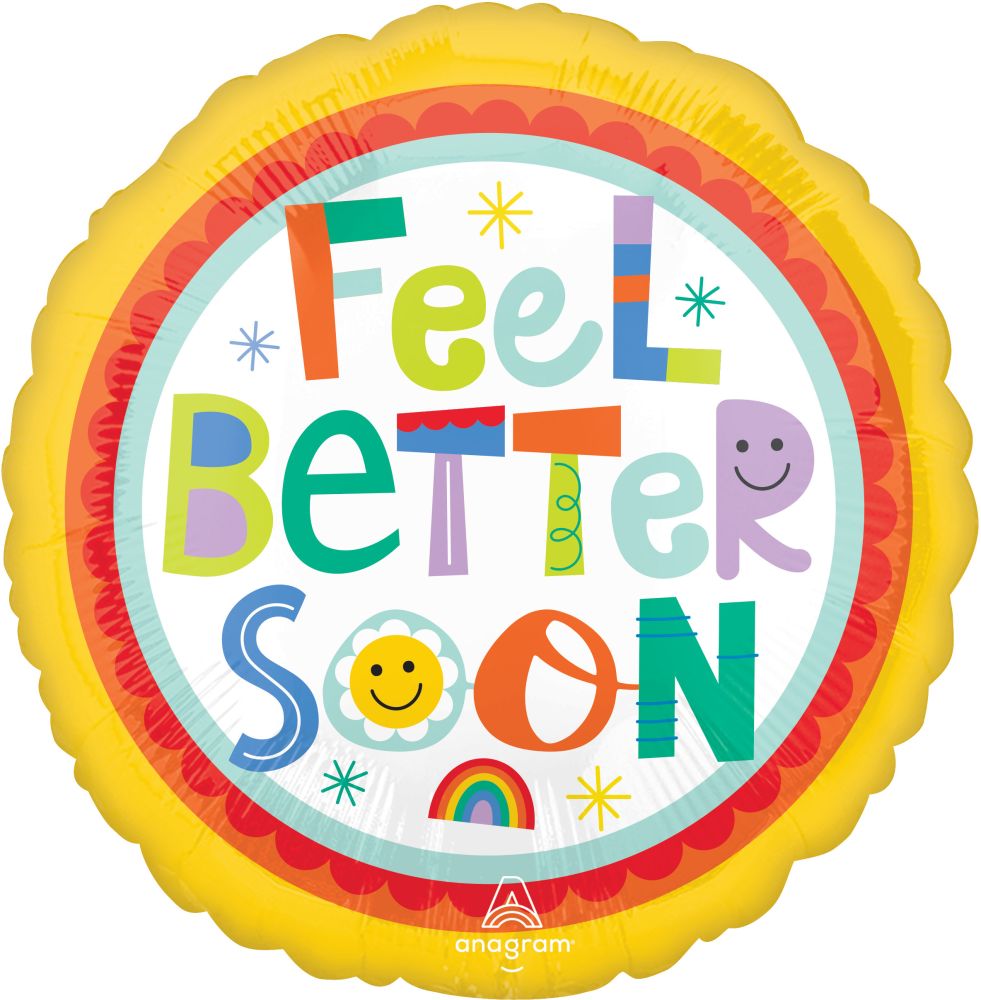 Standard Playful Type Feel Better Soon Balloon