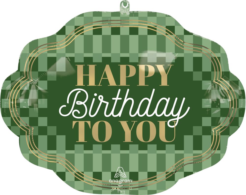 SuperShape Stylish Sage Birthday Balloon