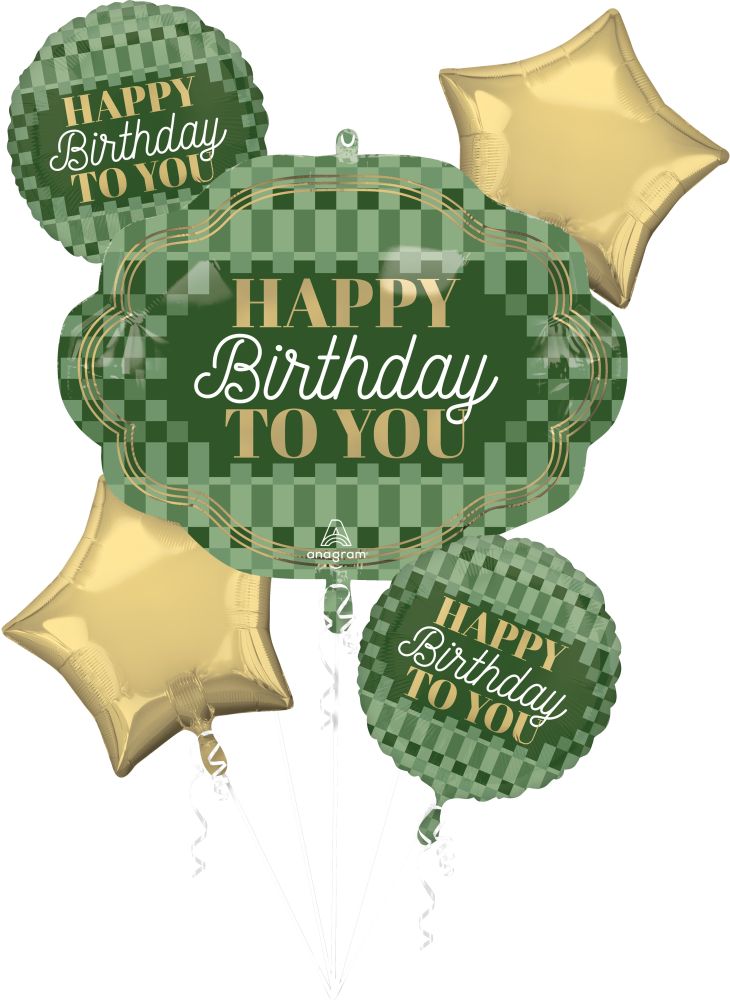 Bouquet Stylish Sage Birthday Balloon