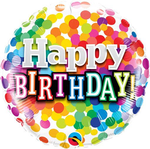 09" Birthday Rainbow Confetti Balloon (Inflated with Cup and Stick)