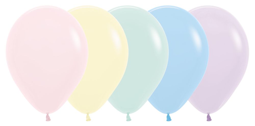 11" Pastel Matte Assortment (50pcs) Sempertex Balloons