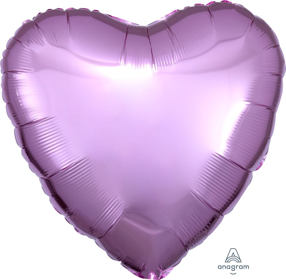 18" Metallic Pearl Pastel Pink Heart (non-packaged) Balloon