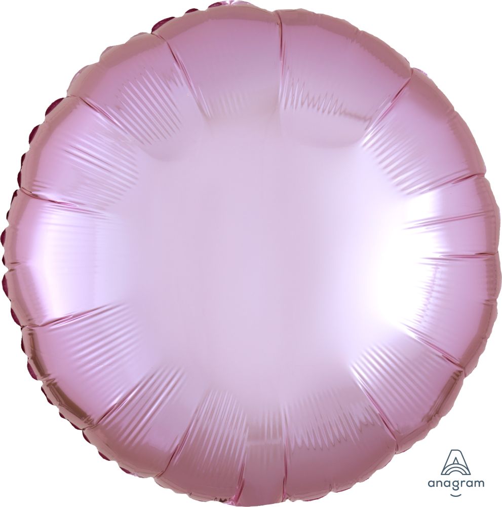 18" Metallic Pearl Pastel Pink Circle (non-packaged) Balloon