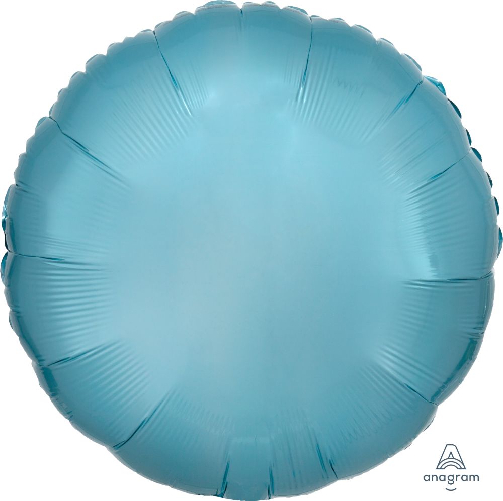18" Metallic Pearl Pastel Blue Circle (non-packaged) Balloon